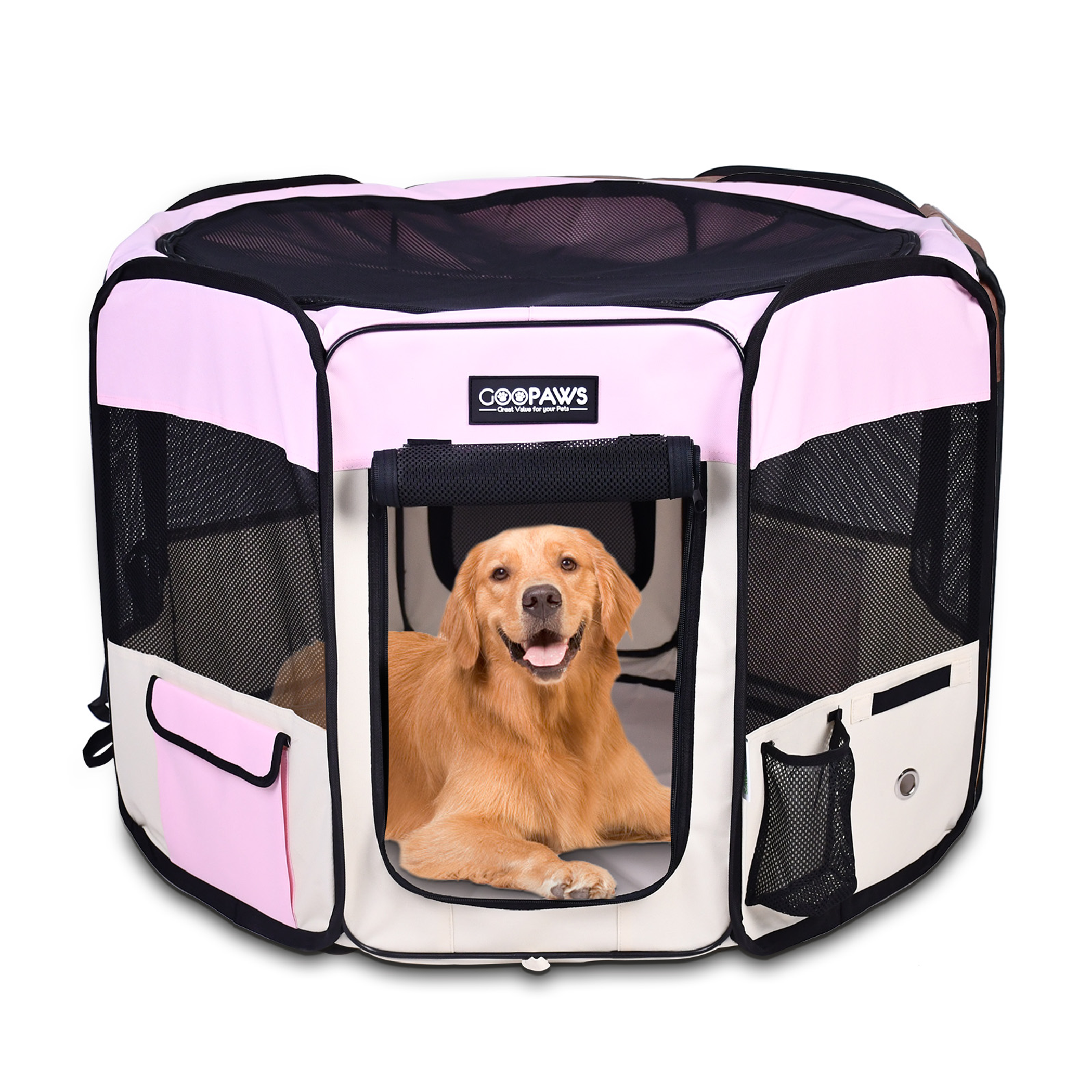 JESPET Pet Dog Playpens 36", 45" & 61" Portable Soft Dog Exercise Pen Kennel with Carry Bag for Puppy Cats Kittens Rabbits, Indoor/Outdoor Use