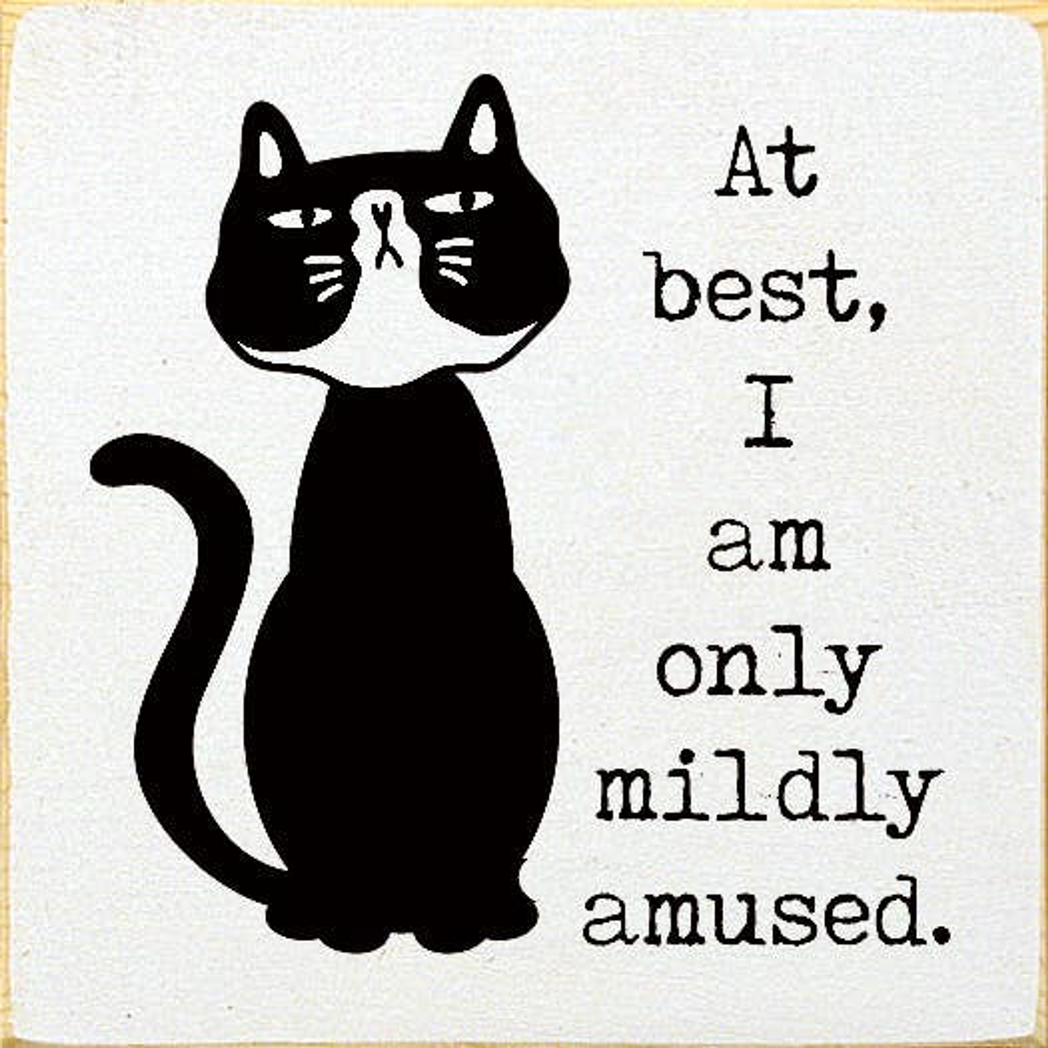 At best, I am only mildly amused - Cat wall plaque