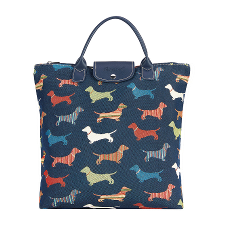 Dachshund Foldaway Grocery Bag