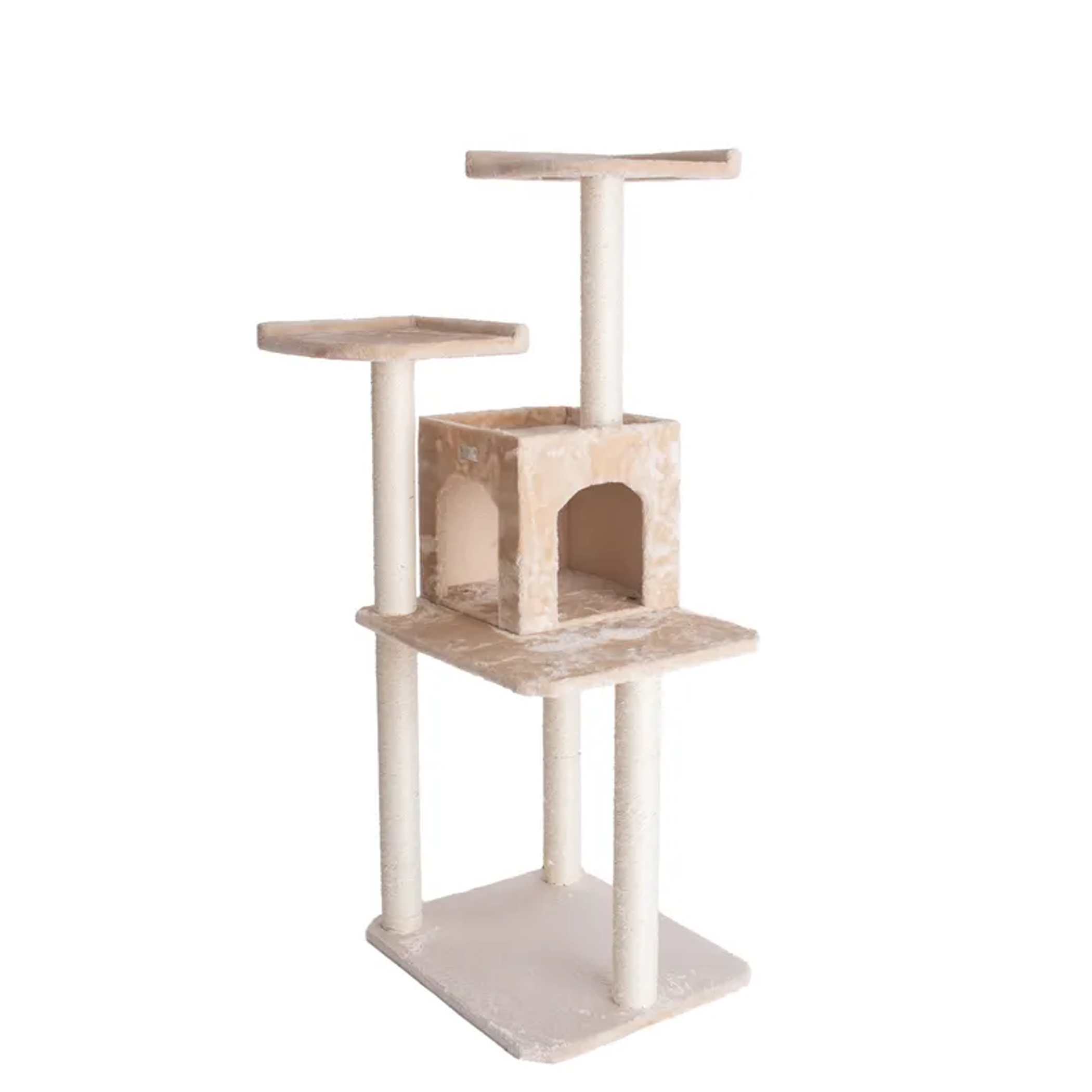 GleePet 57-Inch Height Cat Tree Two-Door Real Wood Condo