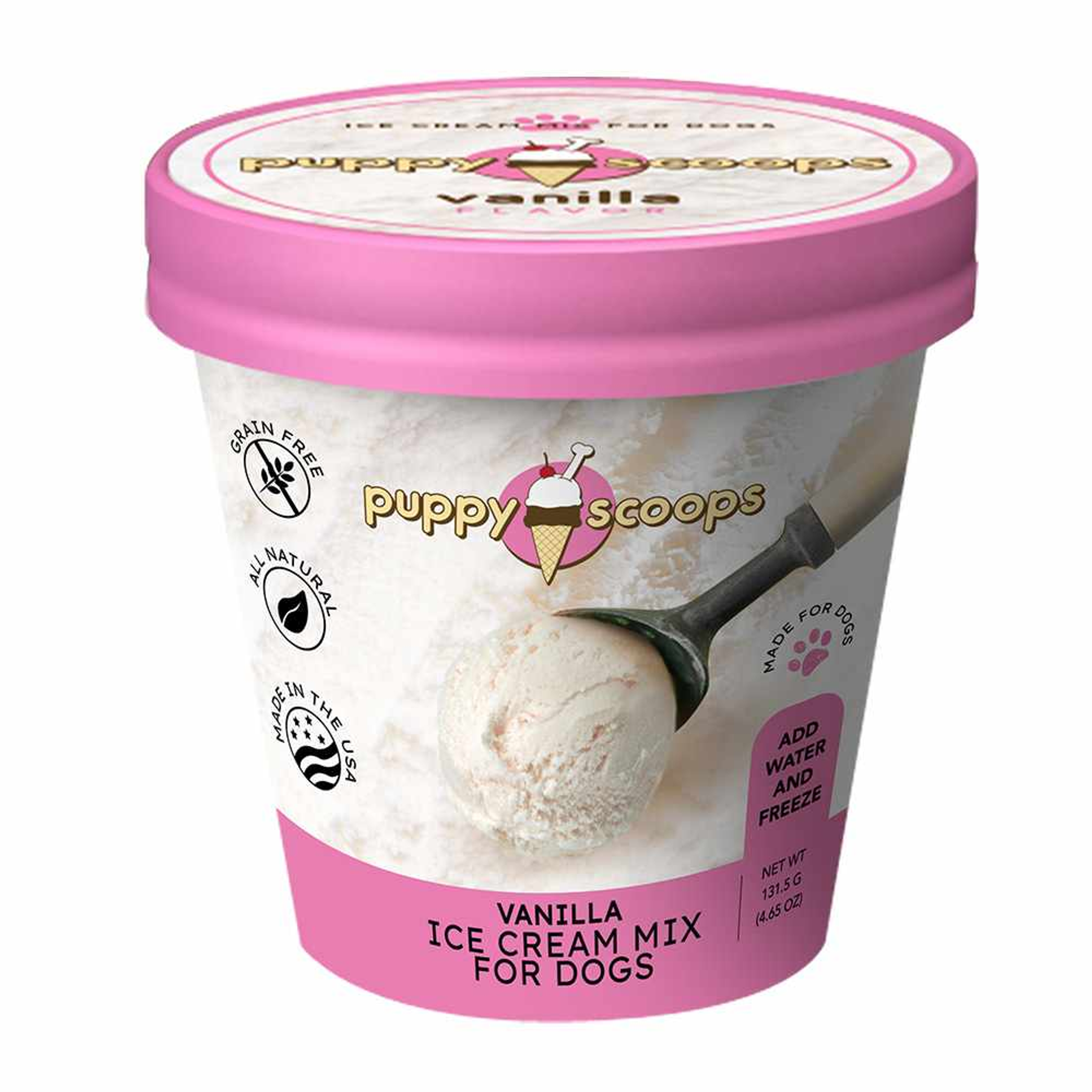 Puppy Cake Scoops Ice Cream Mix Vanilla Pint Large 4.65oz