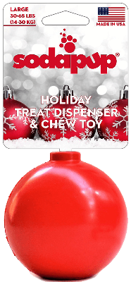 SP Christmas Ornament Durable Rubber Chew Toy & Treat Dispenser