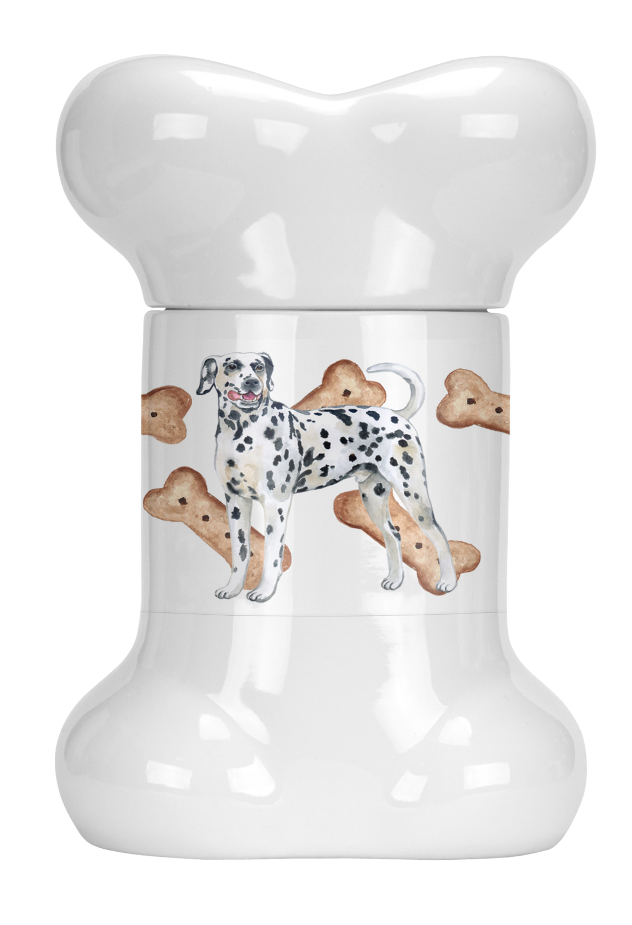 Dog on Bone Shaped Treat Jar