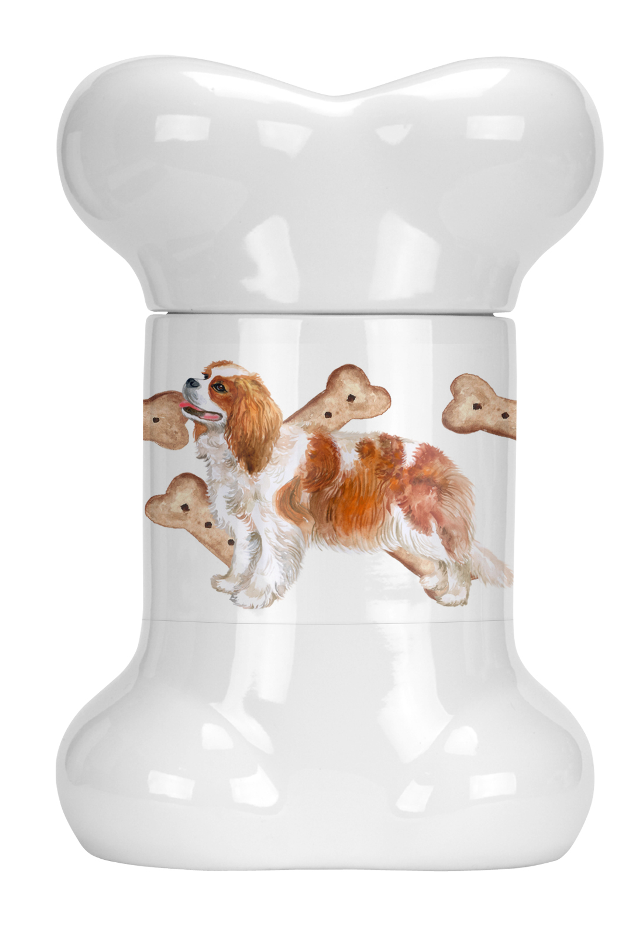 Dog on Bone Shaped Treat Jar