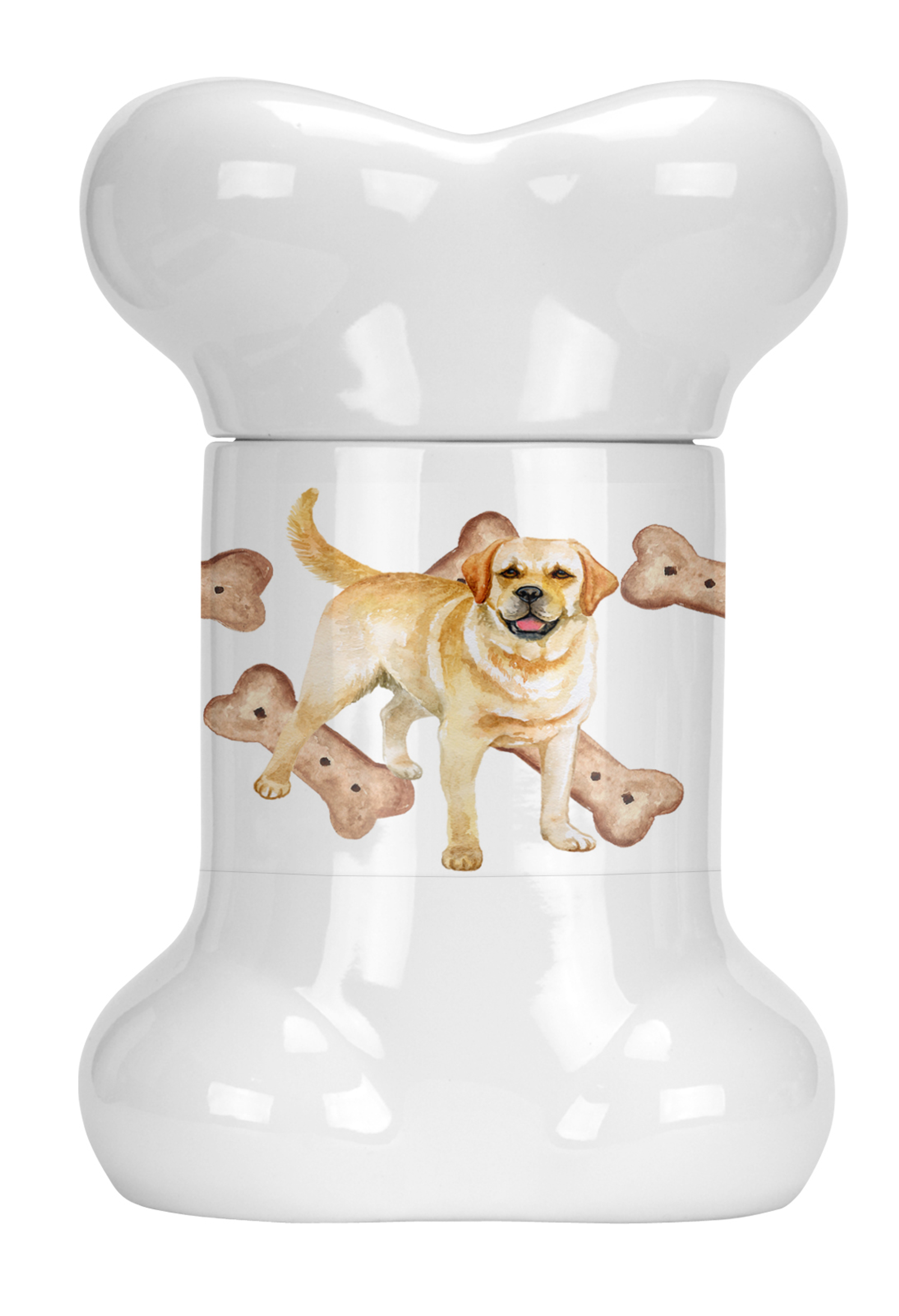 Dog on Bone Shaped Treat Jar