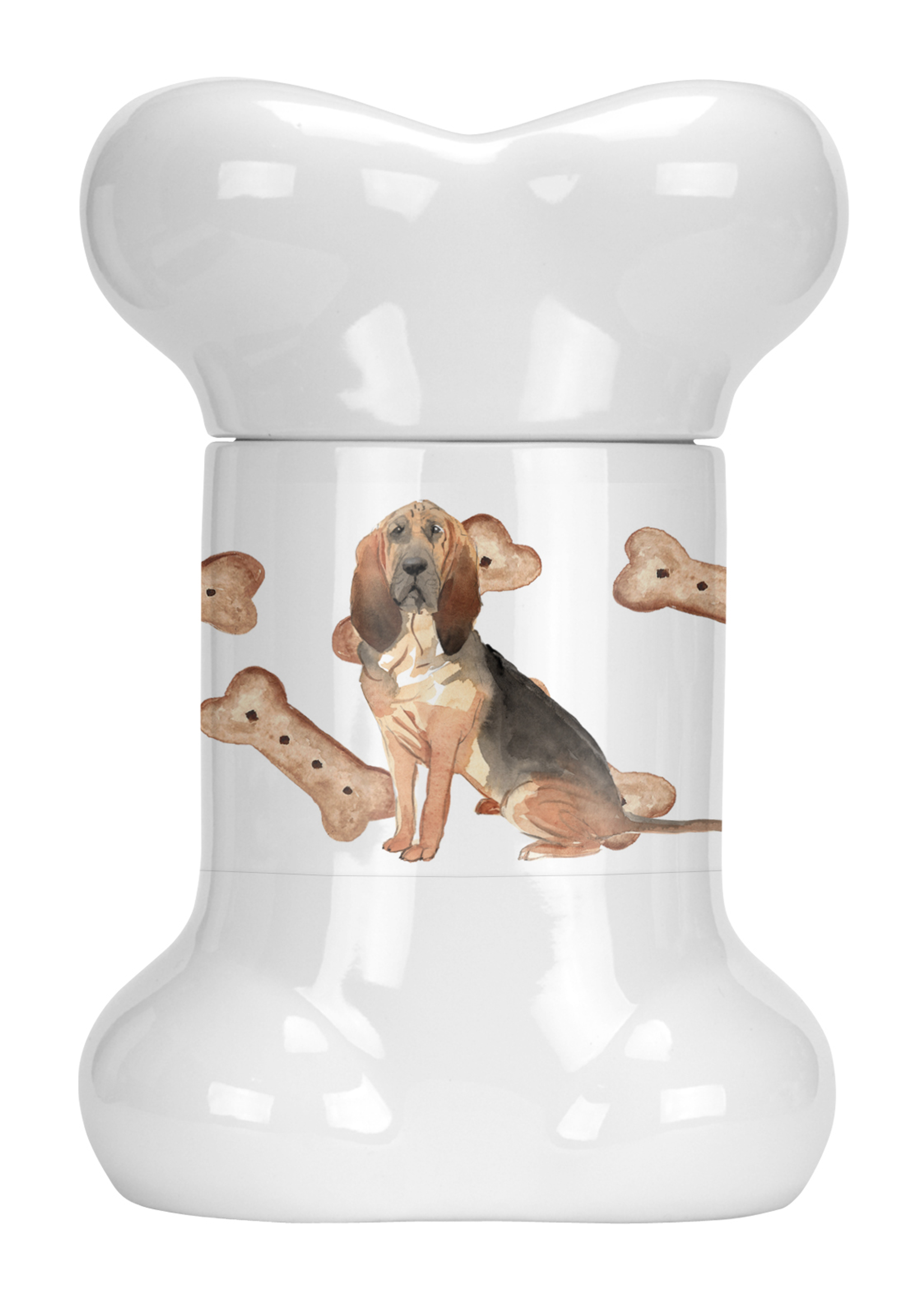 Dog on Bone Shaped Treat Jar