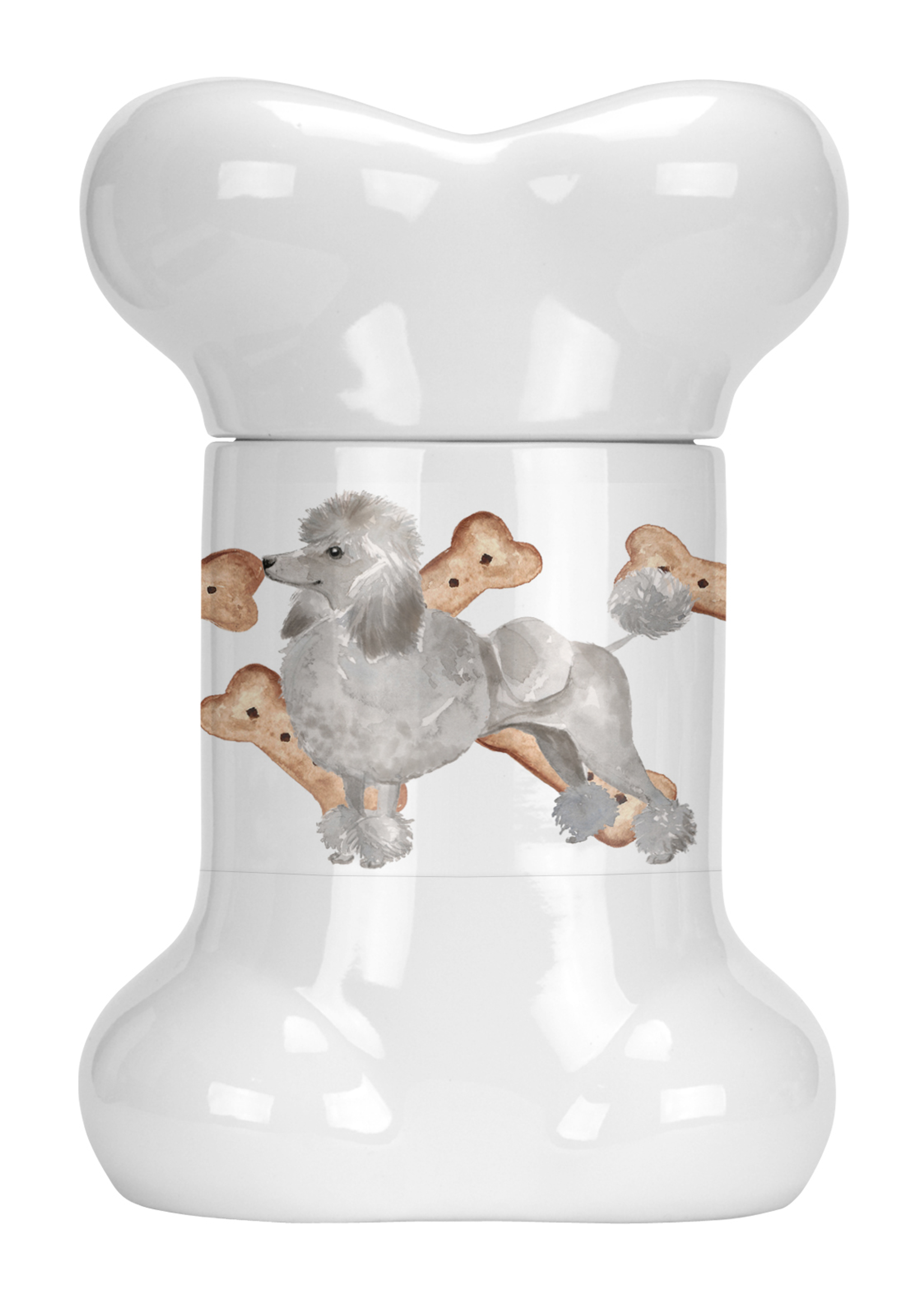 Dog on Bone Shaped Treat Jar