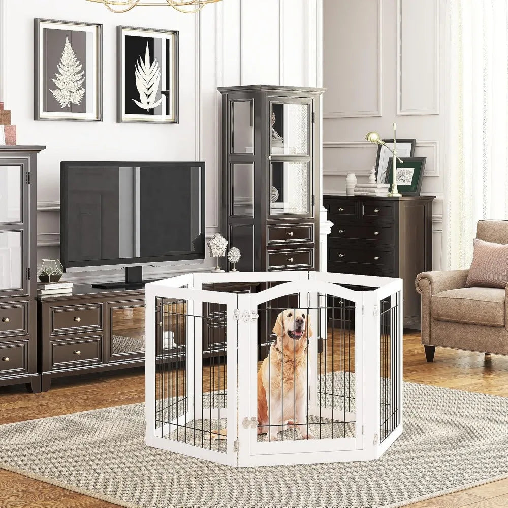 Tall Dog gate with Door Walk Through