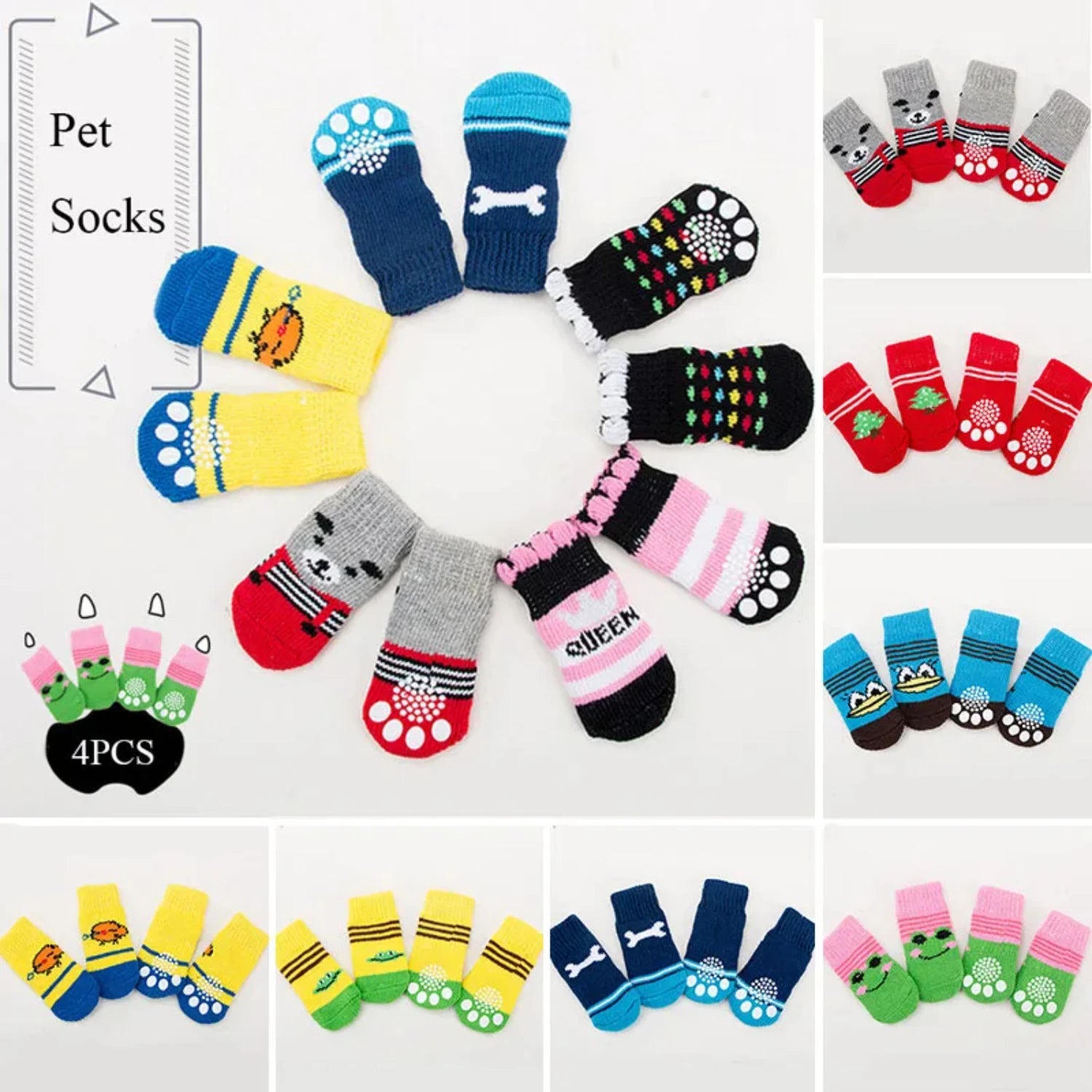 Luxurious Ultimate Cozy Soft Cartoon Anti-Slip Dog Socks