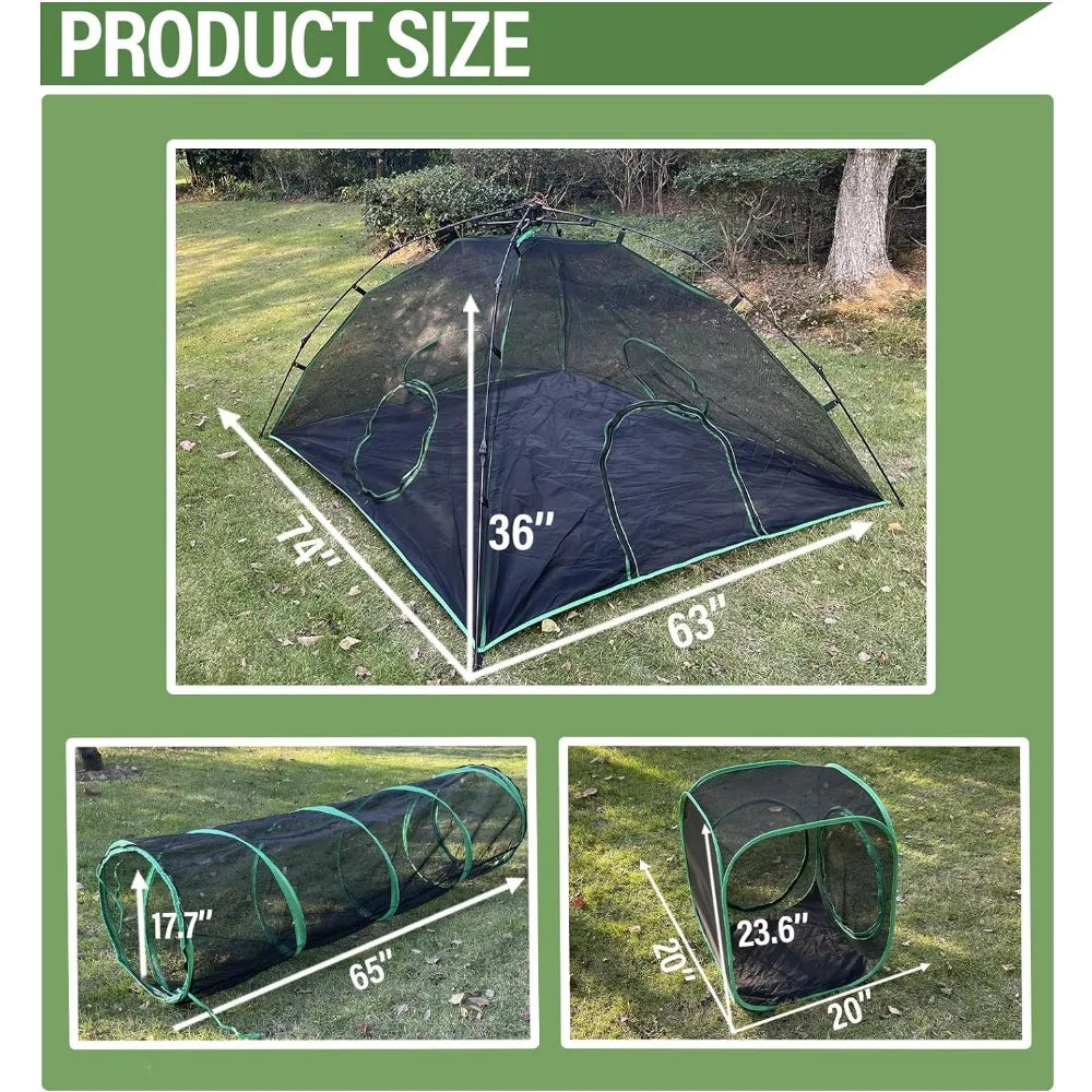 Outdoor Cat Play Tents and Tunnels-3 sizes