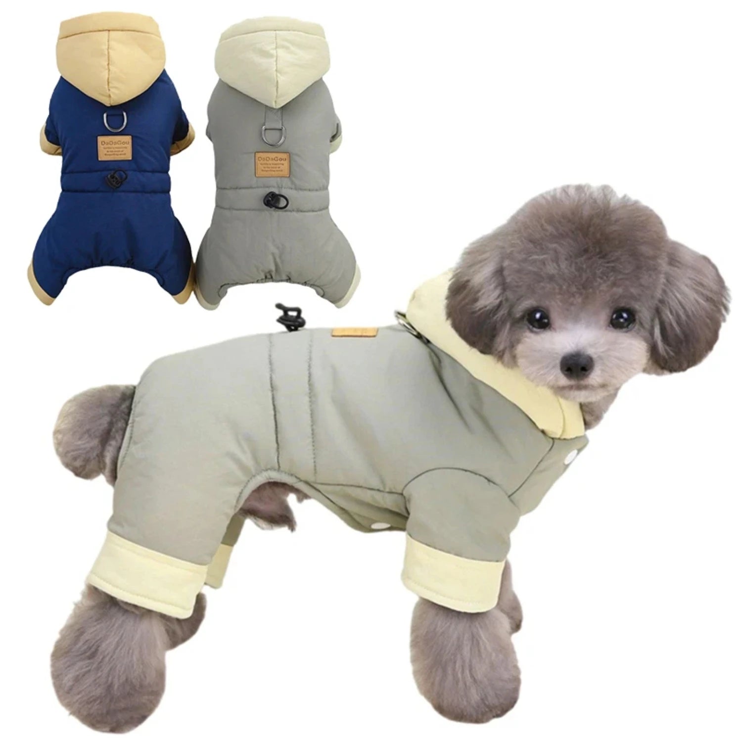 Comfortable Overall and Jacket Jumpsuit for Small Dogs