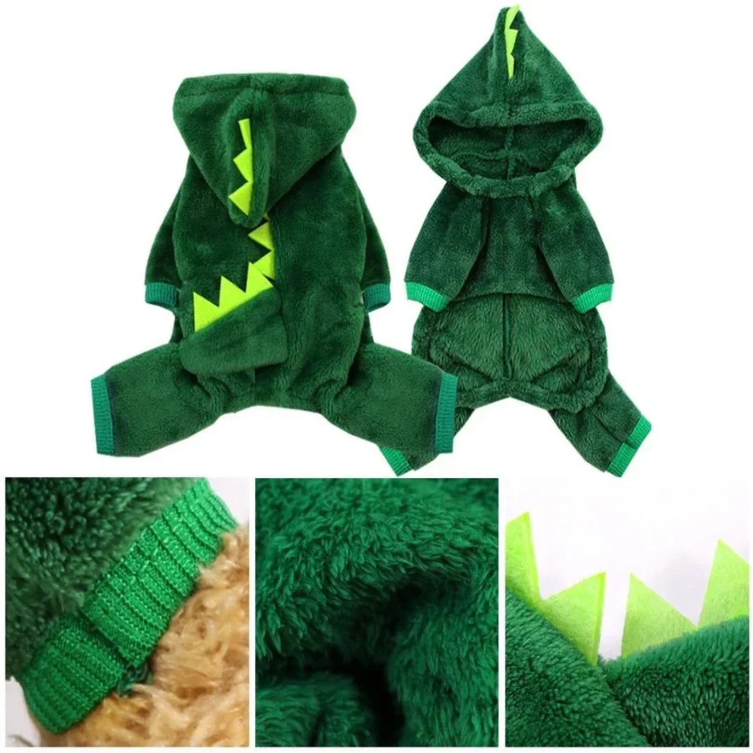 Cosplay Dinosaur Fleece Hoodies Sweater - Pet Costume