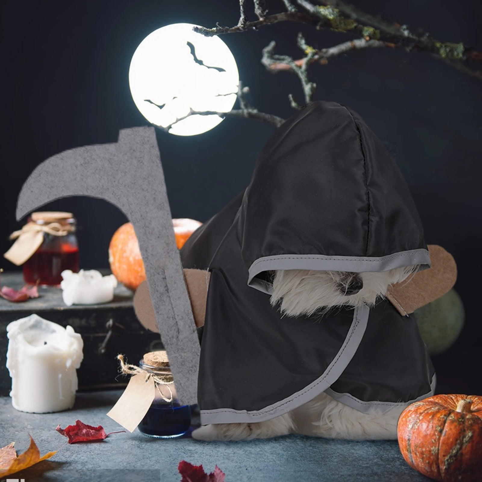 Sleek and Spooky: The Feline Reaper Costume