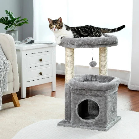 Cat Tower for Indoor Cats with Private Cozy Condo