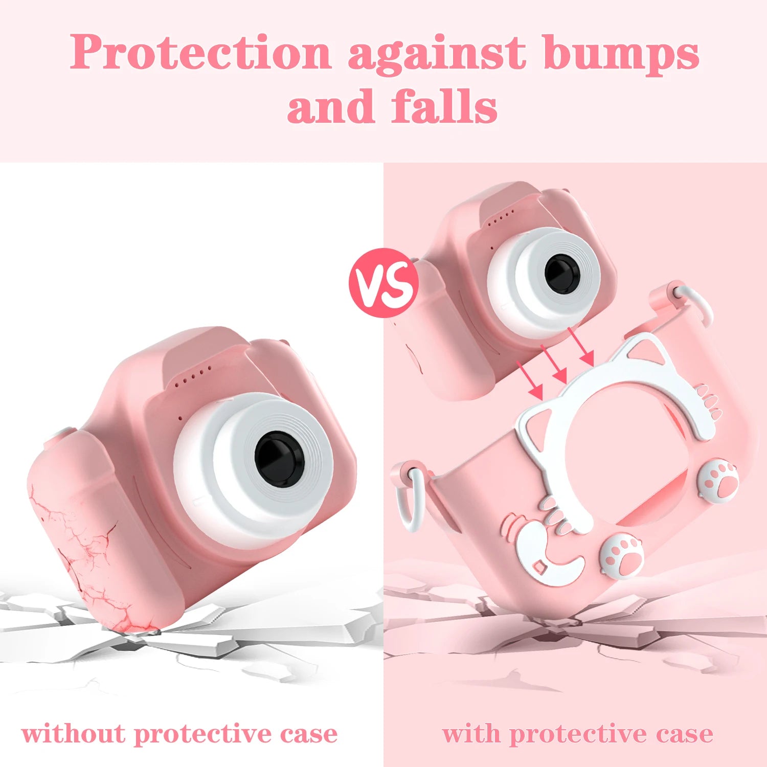 Cute Cat Camera with Silicone Case for Kids