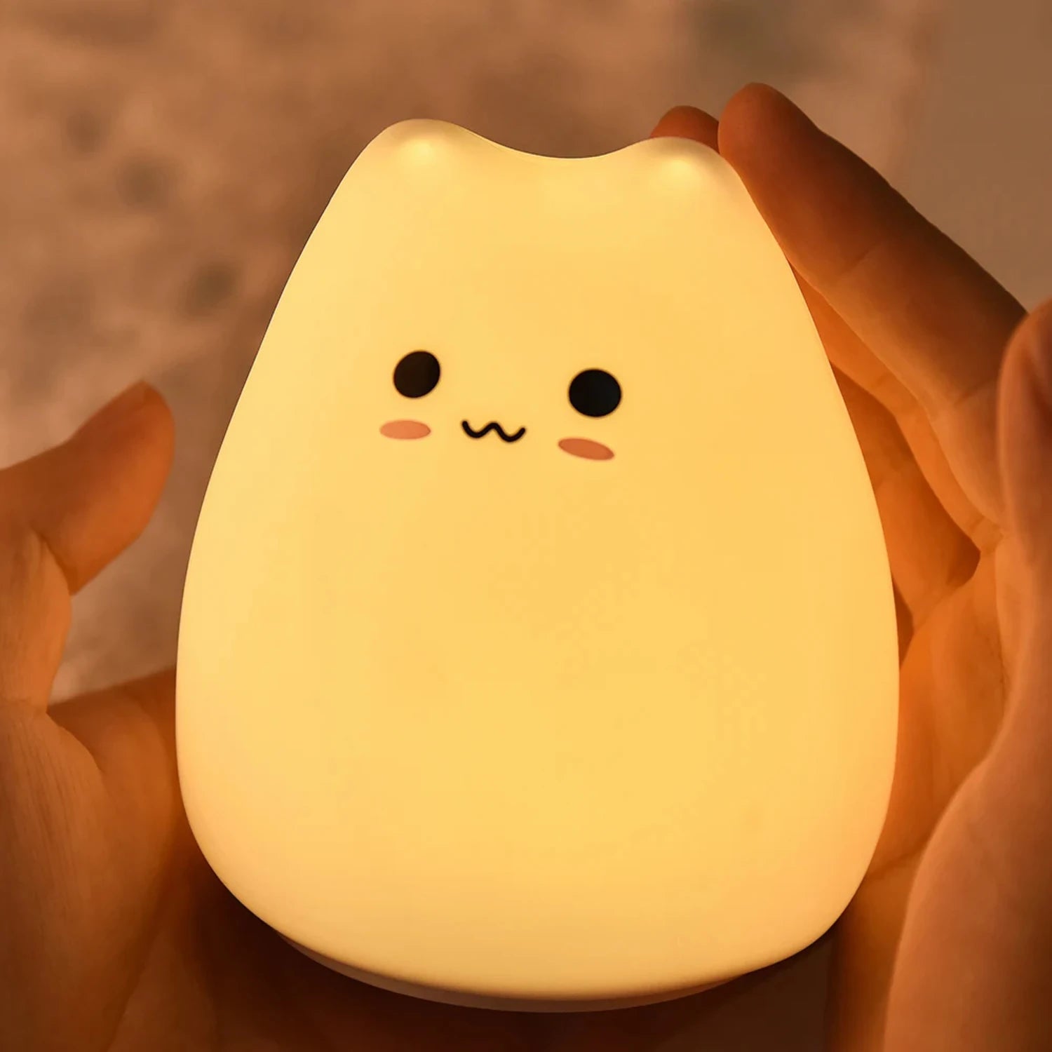 Soft Playful LED Cat Night Light