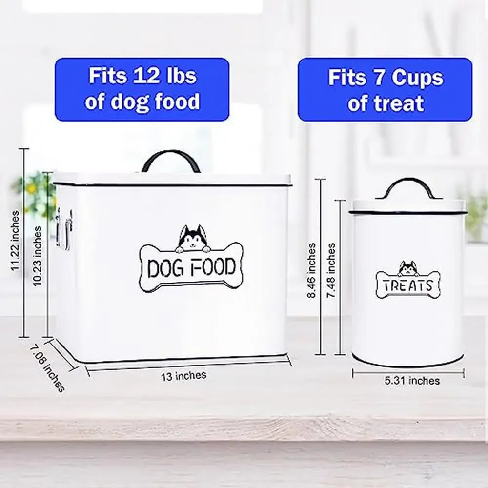 Large Airtight Dog Food Container Set - Farmhouse Style