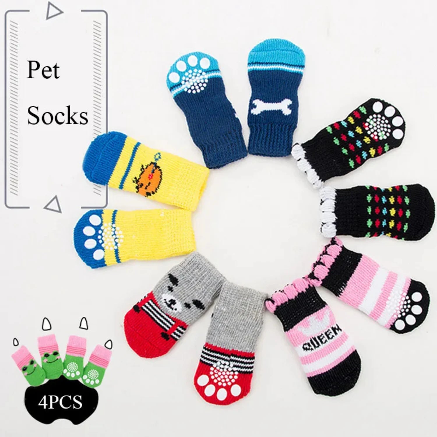 Luxurious Ultimate Cozy Soft Cartoon Anti-Slip Dog Socks