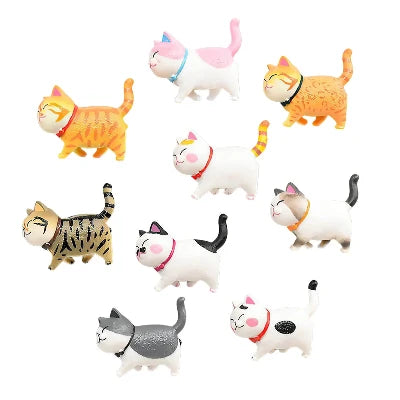 Cat Magnetic Refrigerator Stickers 9-PCS