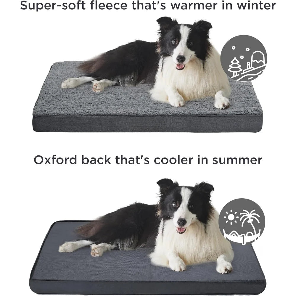 XL Orthopedic Waterproof Dog Bed with Removable Washable Cover