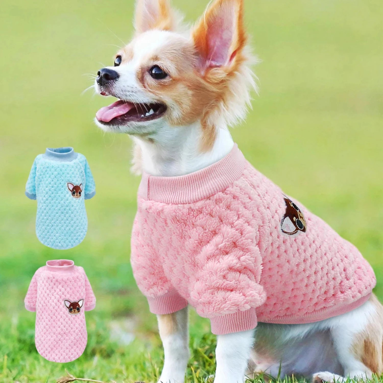 Cozy Pink Winter Dog Clothing for Small Dogs