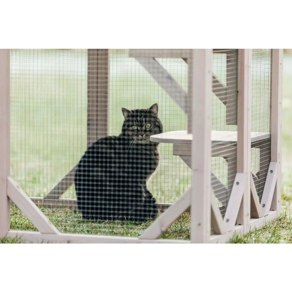 Large Cat Playpen with Platforms and Beds