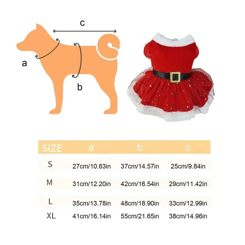 Santa's Little Helper: The Sparkling Holiday Dress for Paws!