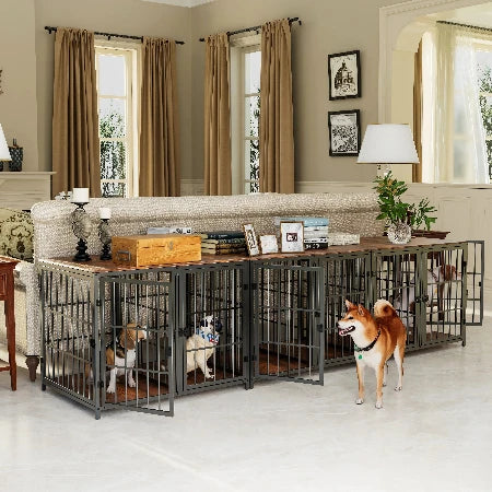 Dog Crate Kennel, Side Table Wooden Dog House