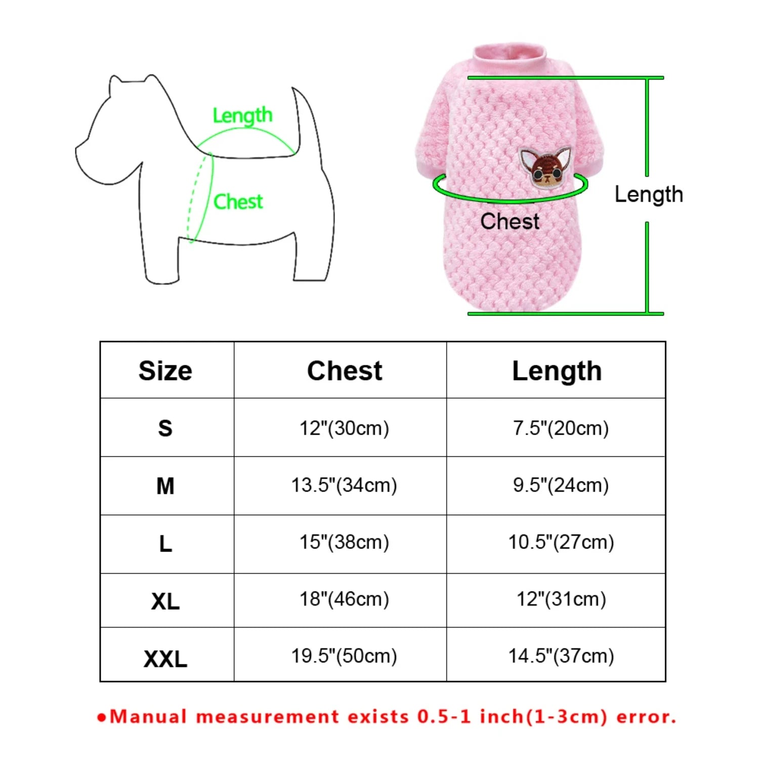 Cozy Pink Winter Dog Clothing for Small Dogs