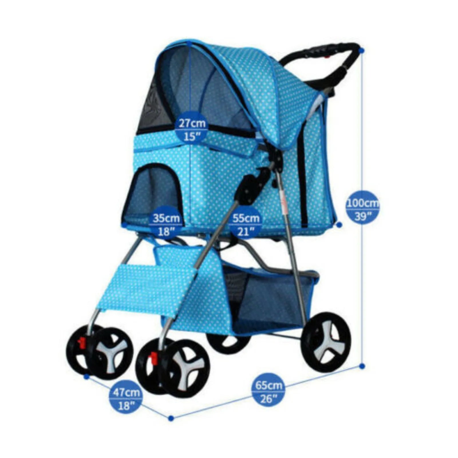 Paw-sitively Pawesome: The Ultimate Four-Wheel Companion Stroller!