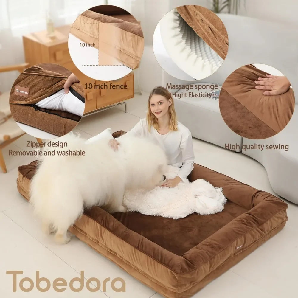 Cloud Nine Retreat: The Ultimate Faux Fur Bed for You and Your Pup!