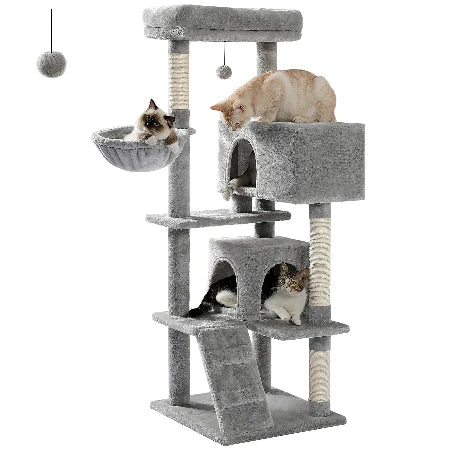 Multi-Level Luxury Cat Tower with a Condo and Cozy Perch