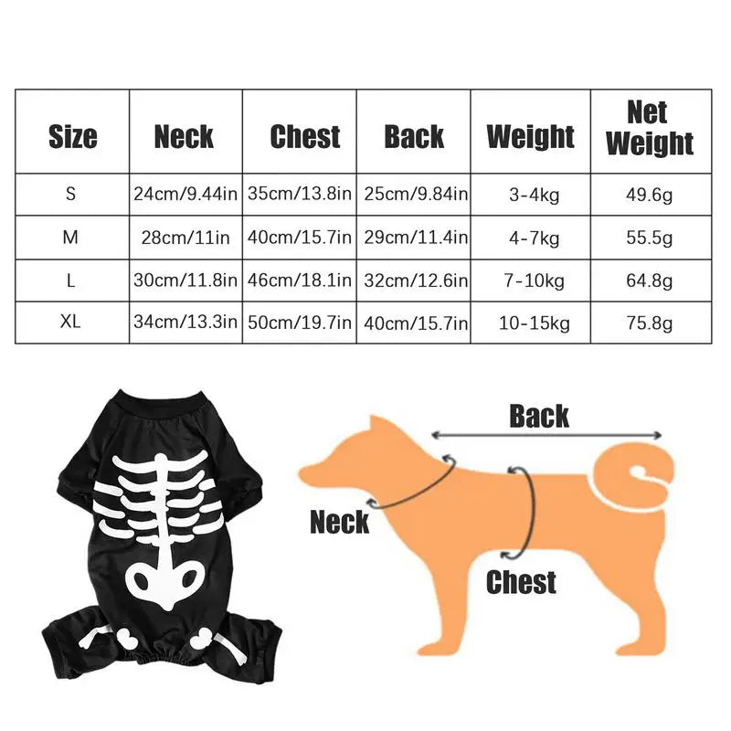 Bone-anza of Fun: Spook-tacular Skeleton Costume for Paws!