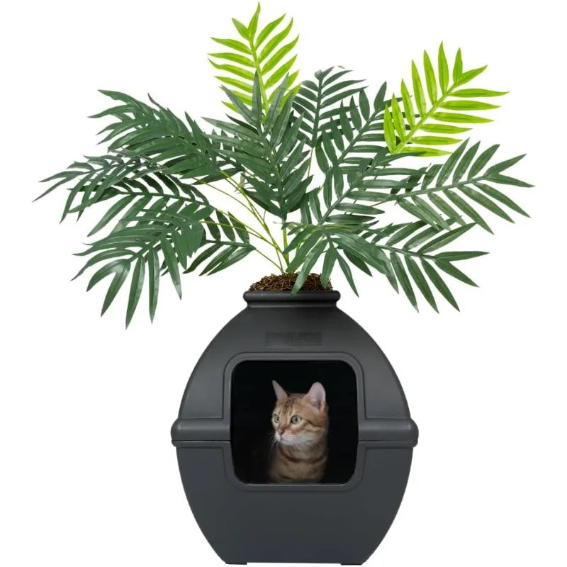 Cat Planter Hidden Litter Box with Reusable Liner Kit