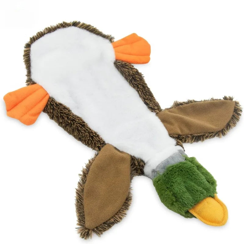 Wild Duck 2-in-1 Stuffless Squeaky Dog Toy