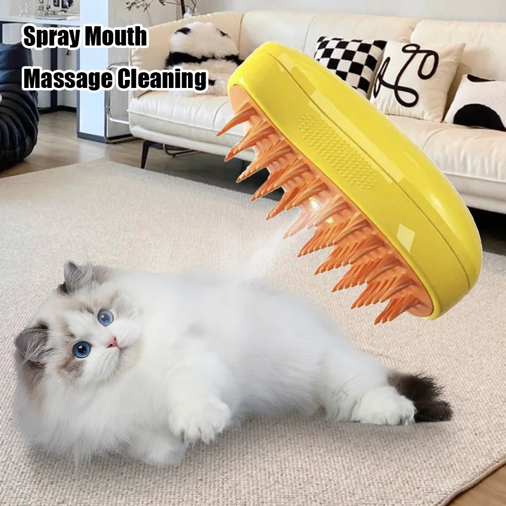 Pet Grooming Brush with Steamer