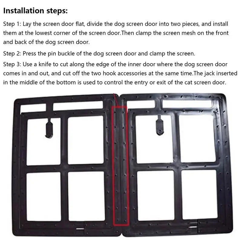 Pet Door With Magnetic Closure For Dogs and Cats