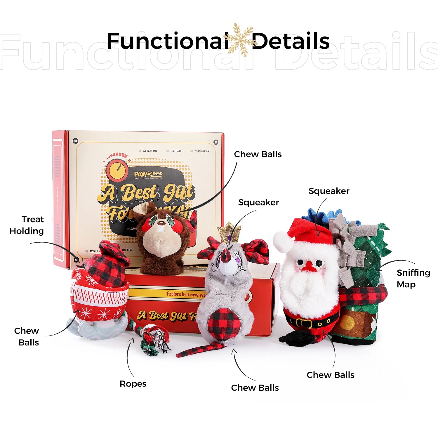 Christmas Dog Toy Set