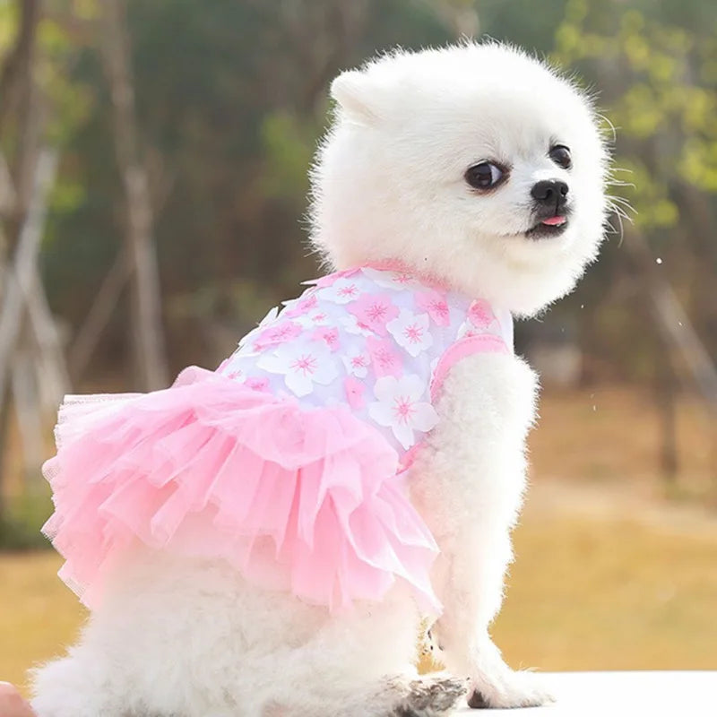 Flower Summer Dress For Small & Medium Dogs