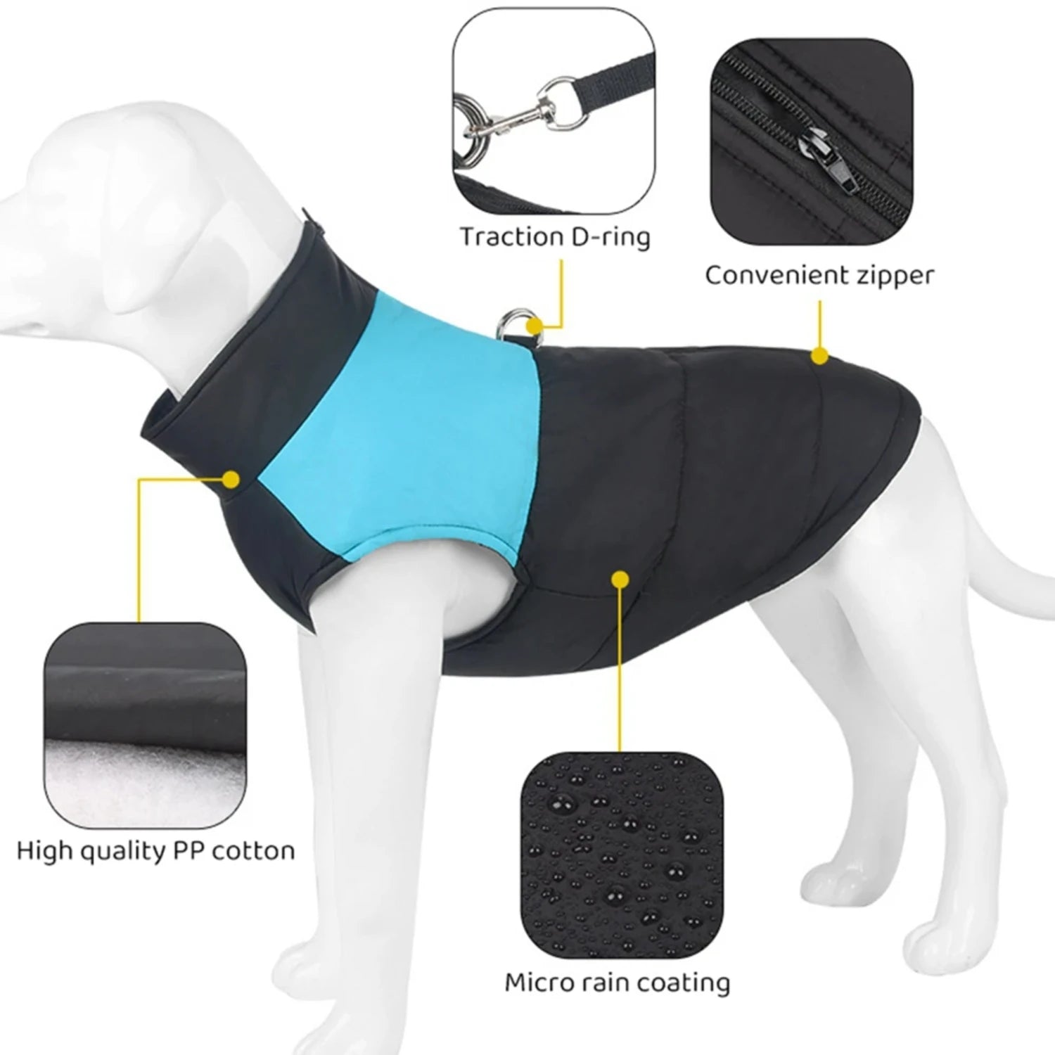 Cozy Winter Waterproof Dog Coat - All Sizes