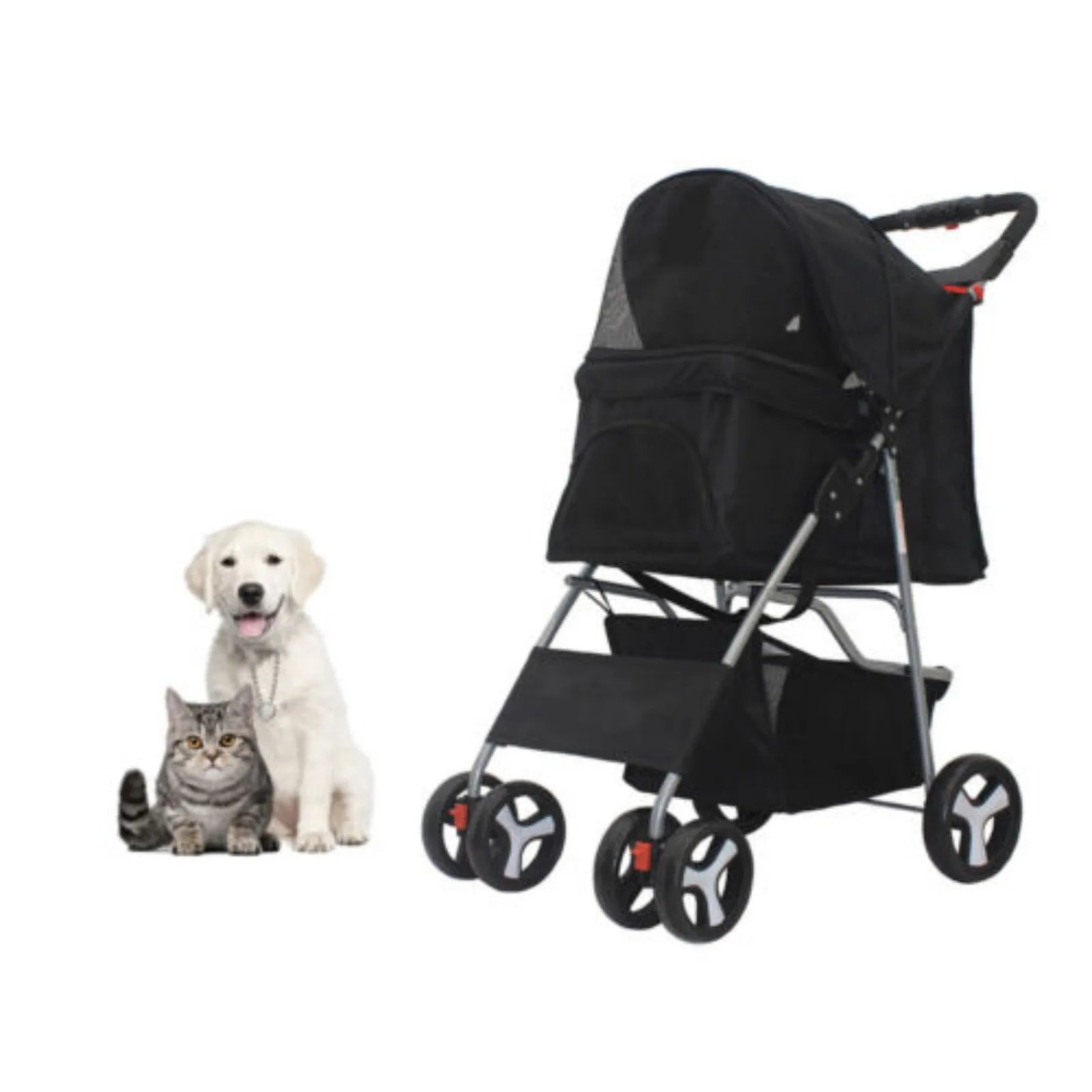 Paw-sitively Pawesome: The Ultimate Four-Wheel Companion Stroller!