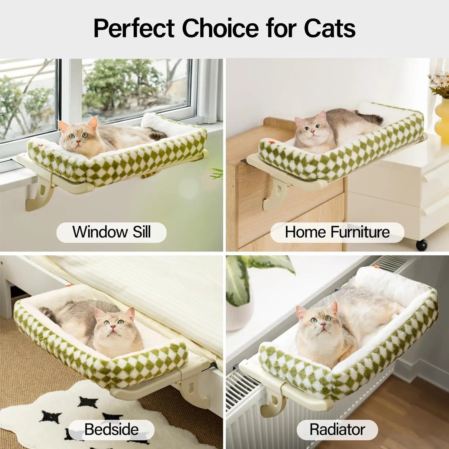 Cat Hammock with Removable Covers and Accessories