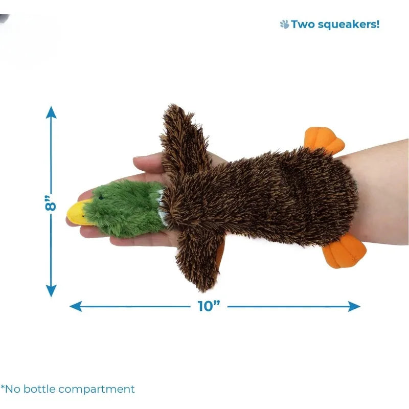 Wild Duck 2-in-1 Stuffless Squeaky Dog Toy