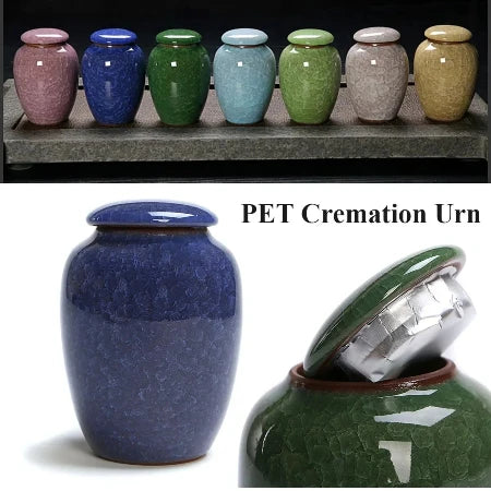 A Rainbow of Remembrance: Handpainted Pet Cremation Urns