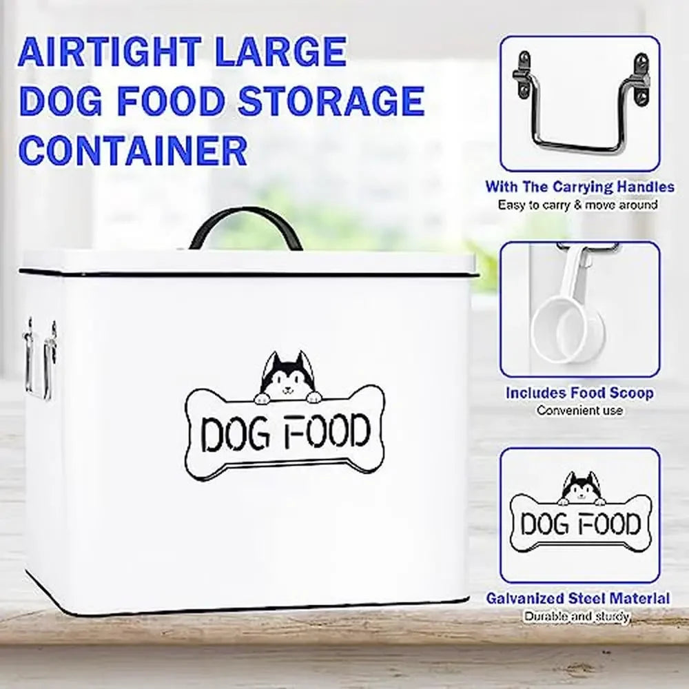 Large Airtight Dog Food Container Set - Farmhouse Style