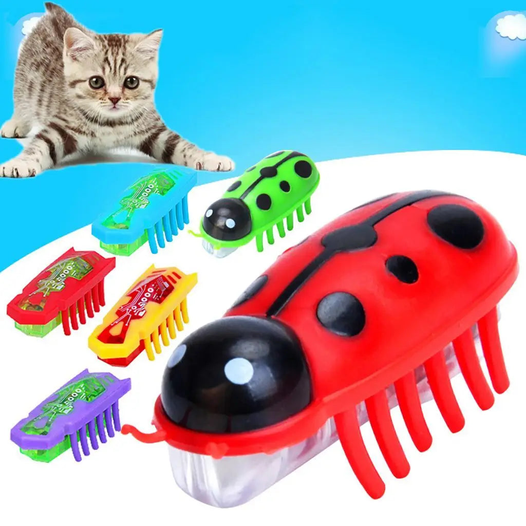 Colorful Interactive Ladybug Automatic Crawl Toy for Cats and Dogs