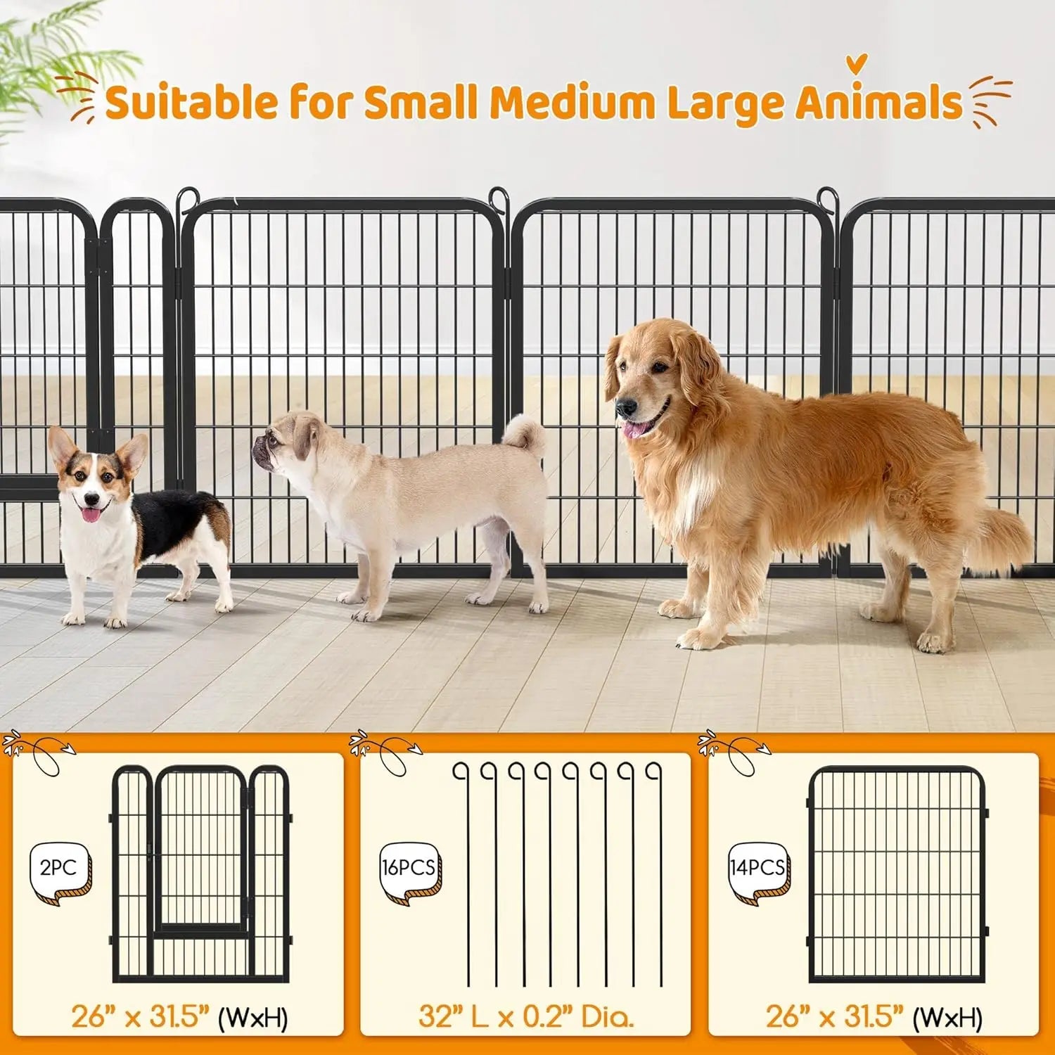 Yaheetech Portable Outdoor Dog Playpen