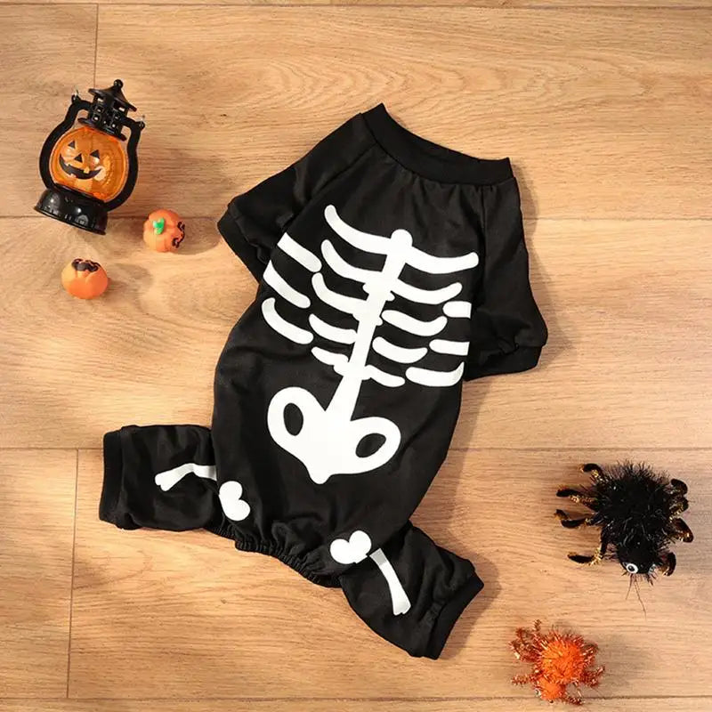 Bone-anza of Fun: Spook-tacular Skeleton Costume for Paws!