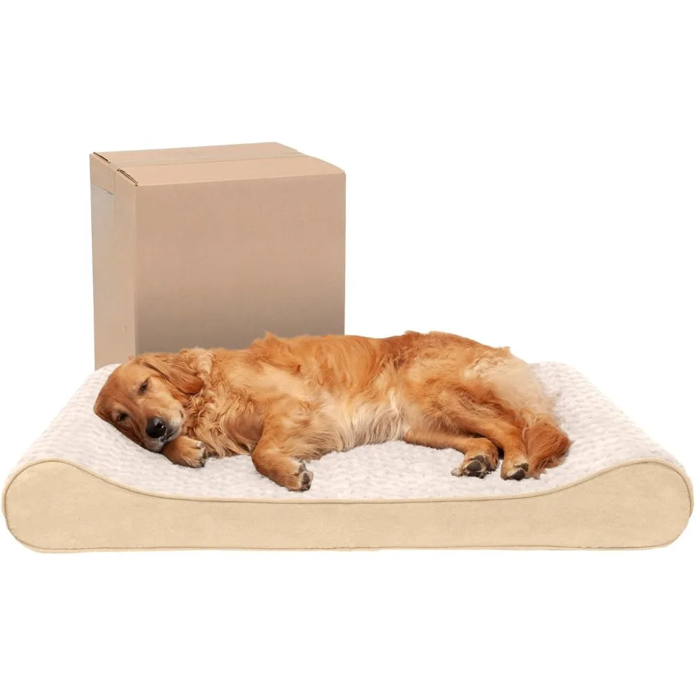 Ultra Plush Faux Fur & Suede Luxe Lounger with Removable Washable Cover