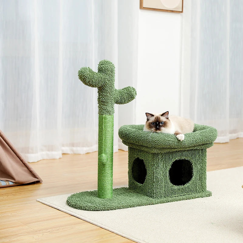 Cactus Cat Tree with Ball and Scratching Post